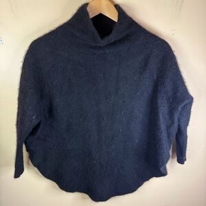 Magaschoni Cashmere Black Sweater Size Small 3/4 Sleeves Cozy‎ Warm Classic